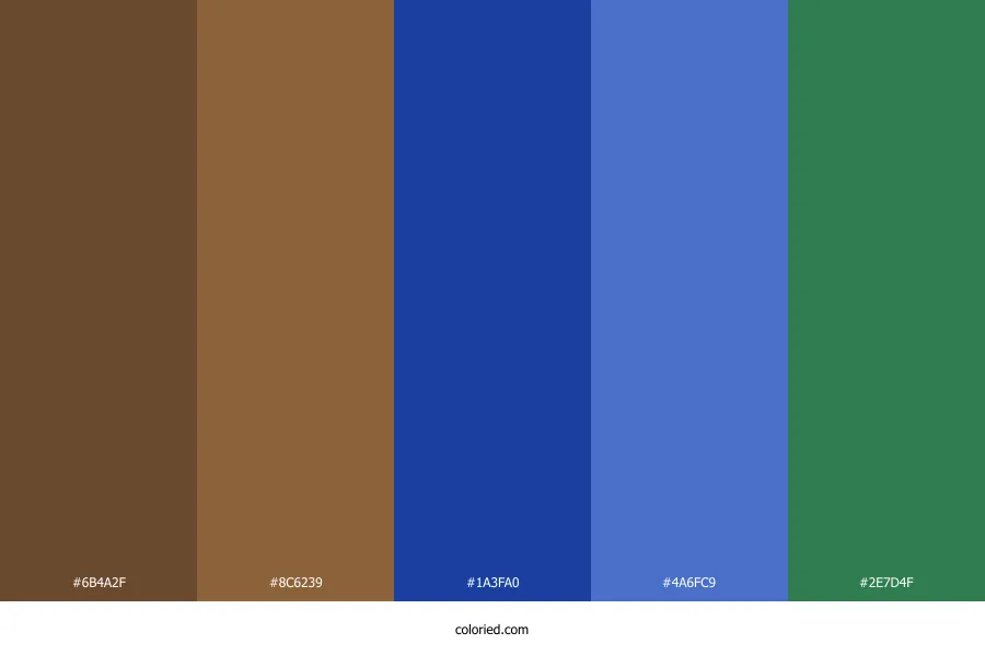 Brown Blue Green Color Palette