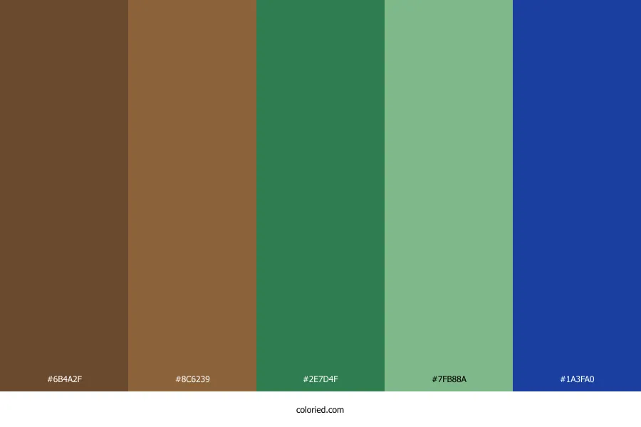 Brown Green Blue Color Palette