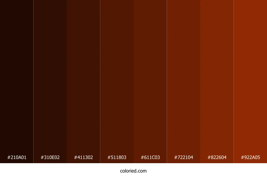 Brown Red Color Shades