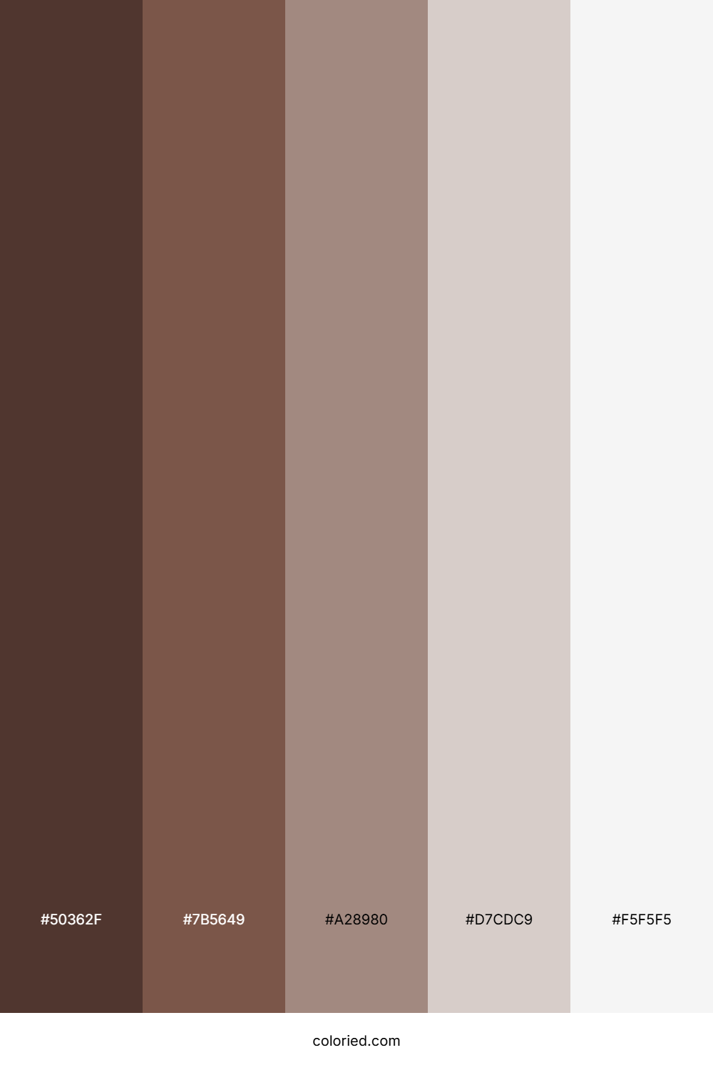 Brown to White Gradient Color Palette