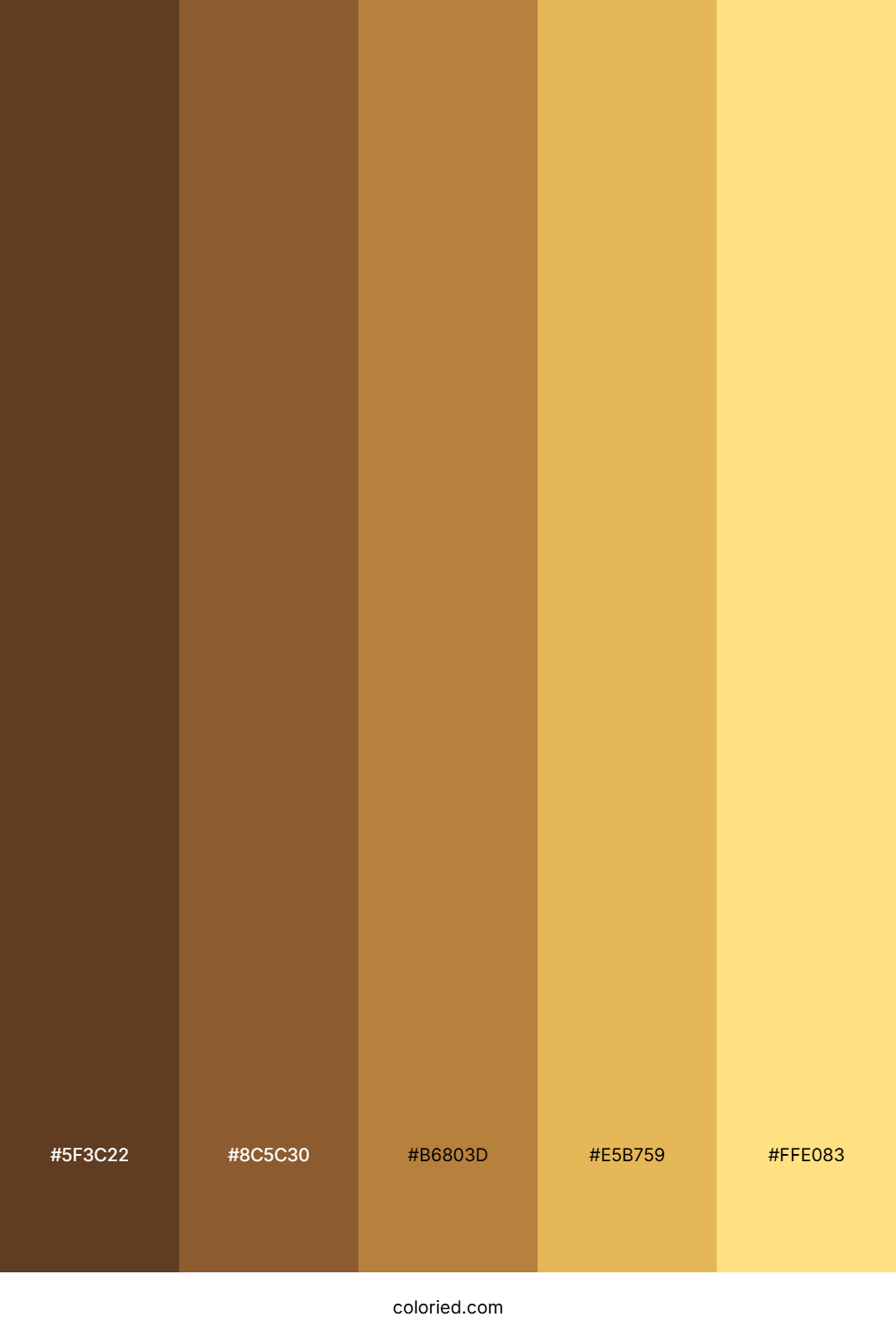 Brown to Yellow Gradient Color Palette