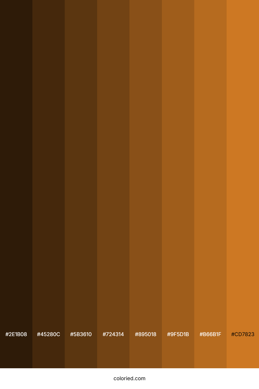 Brownish Orange Color Shades