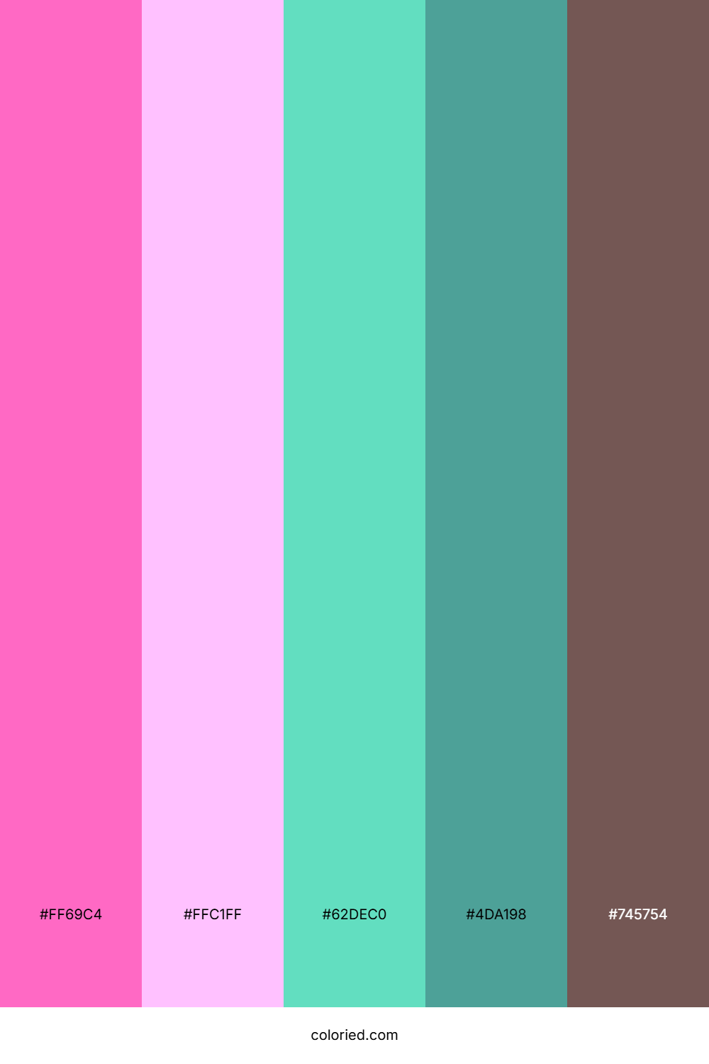 Bubblegum Mint Forest Color Palette