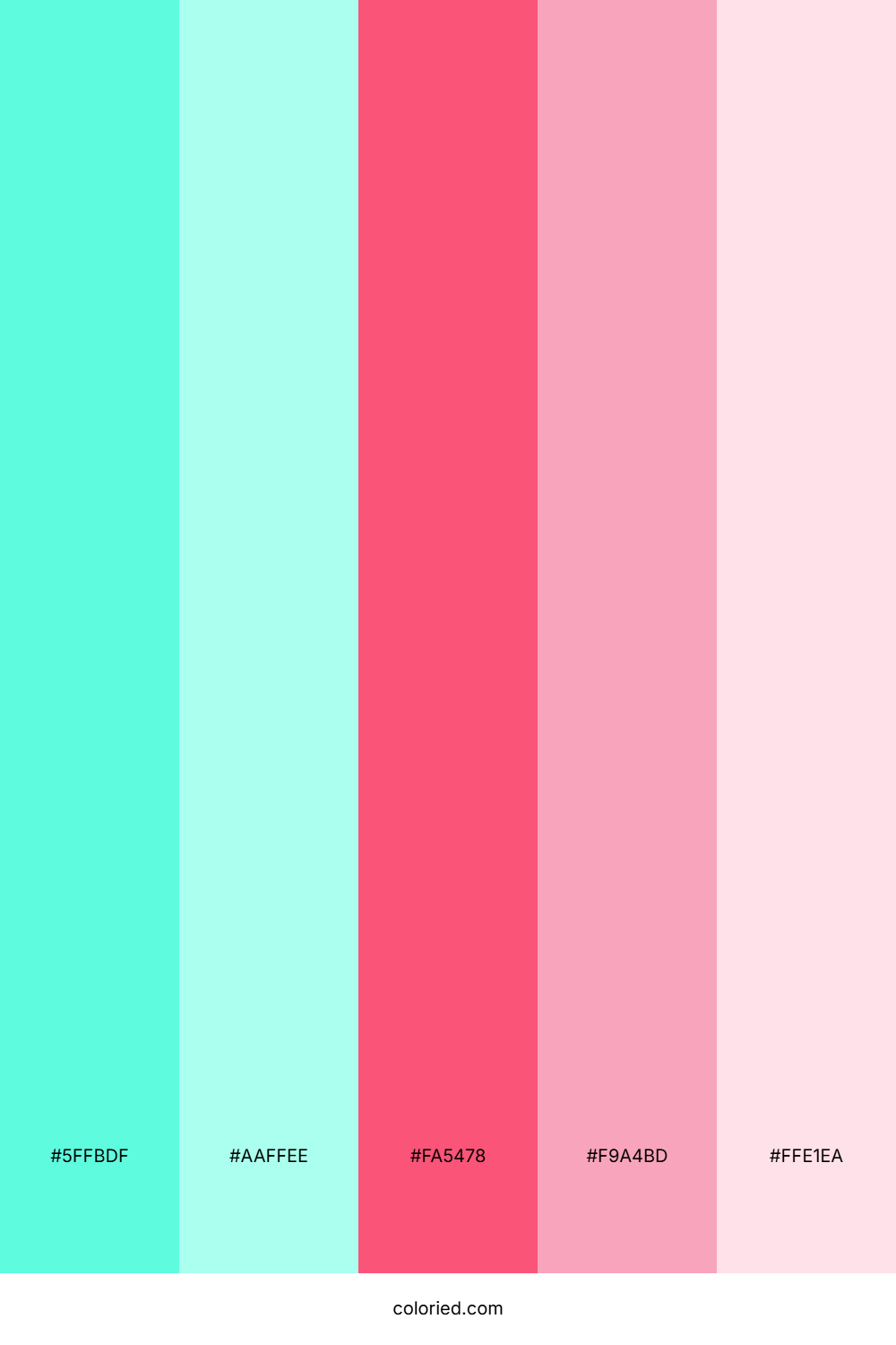 Bubblegum Ocean Breeze Color Palette