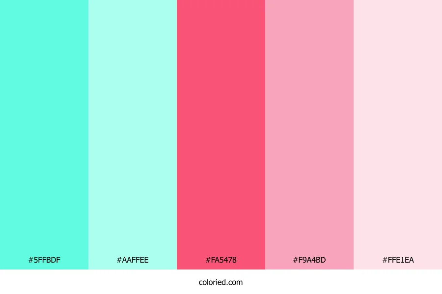 Bubblegum Ocean Breeze Color Palette