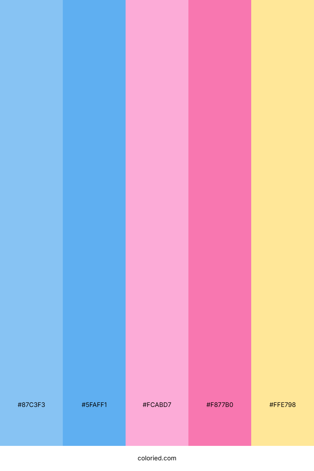 Bubblegum Ocean Mist Color Palette