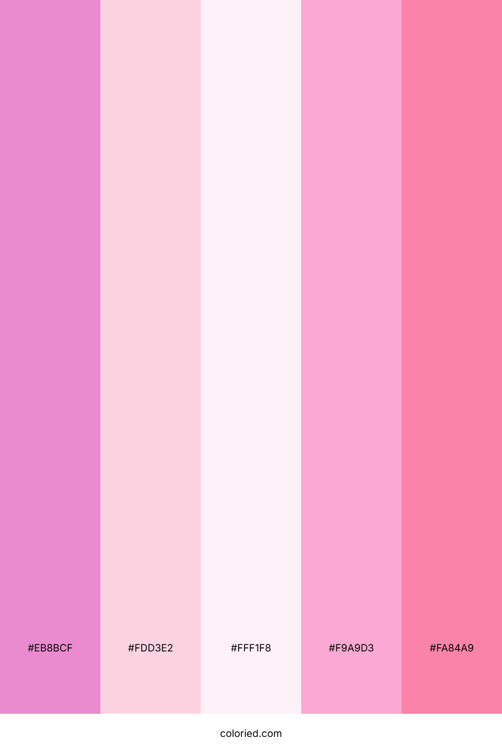Bubblegum Pink and Soft Pink Color Palette