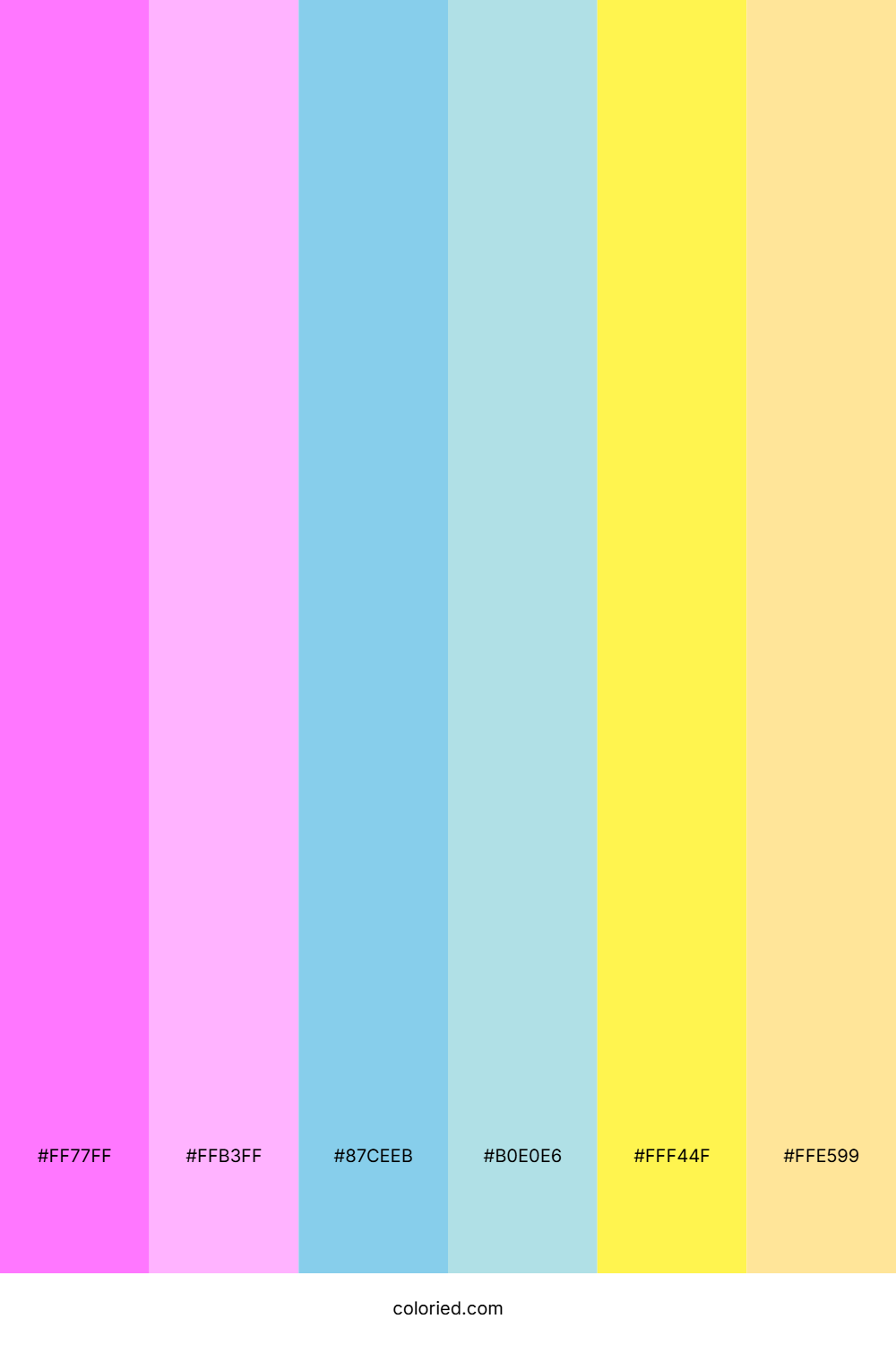 Bubblegum Sky Sunshine Color Palette