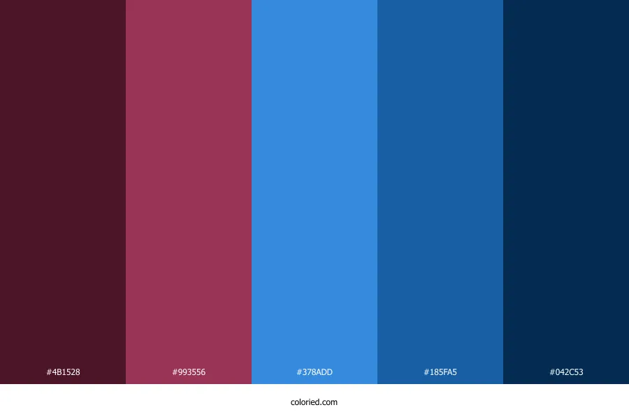 Burgundy and Blue Color Palette
