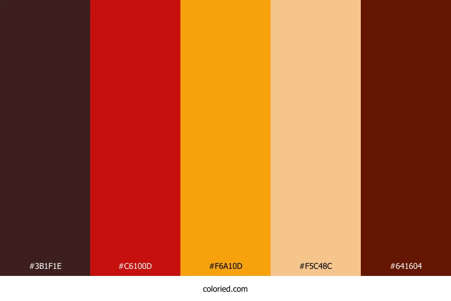 Burgundy and Pumpkin Color Palette