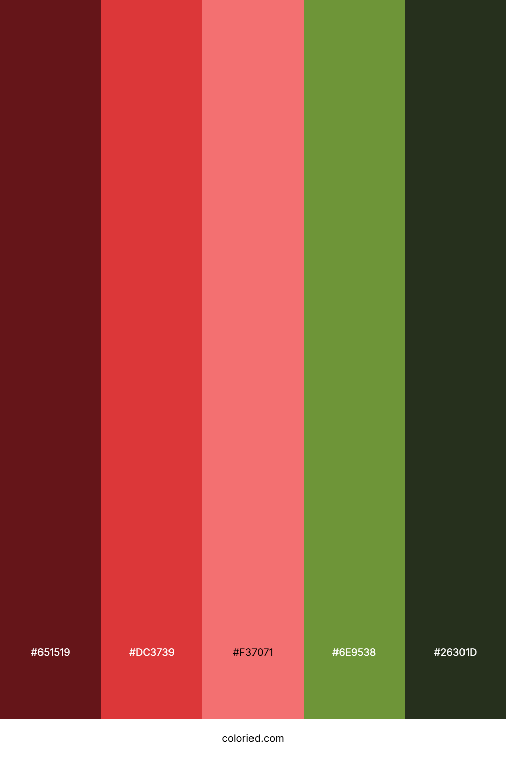 Burgundy Coral Grove Color Palette