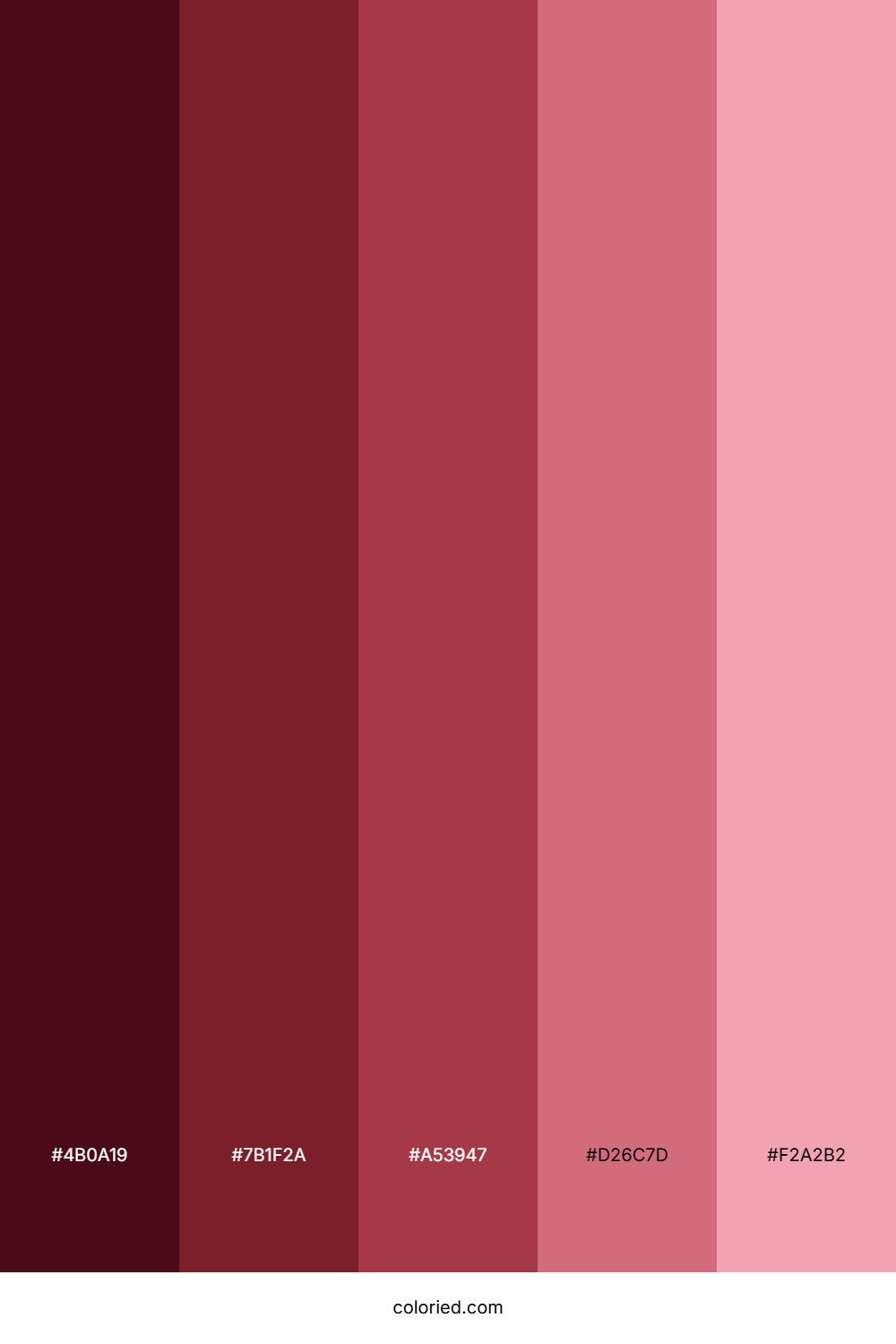 Burgundy Pink Gradient Color Palette
