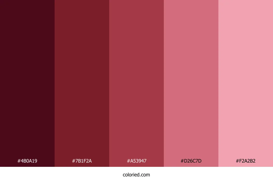 Burgundy Pink Gradient Color Palette