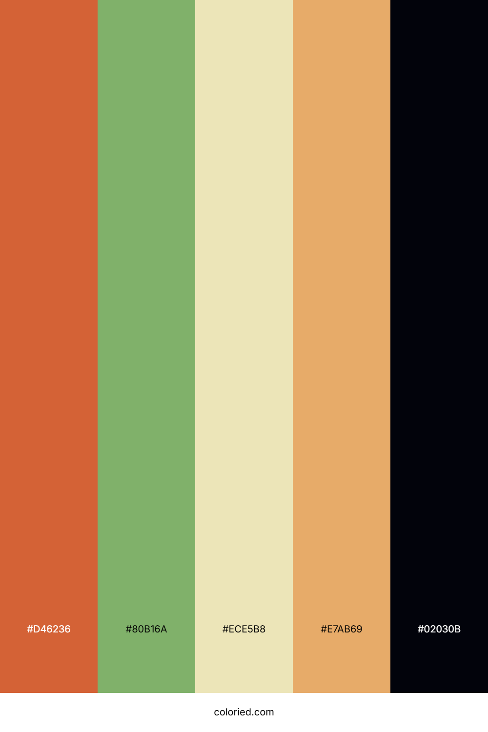 Burnt Caramel Forest Color Palette