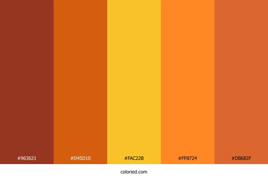 Burnt Orange and Golden Yellow Color Palette