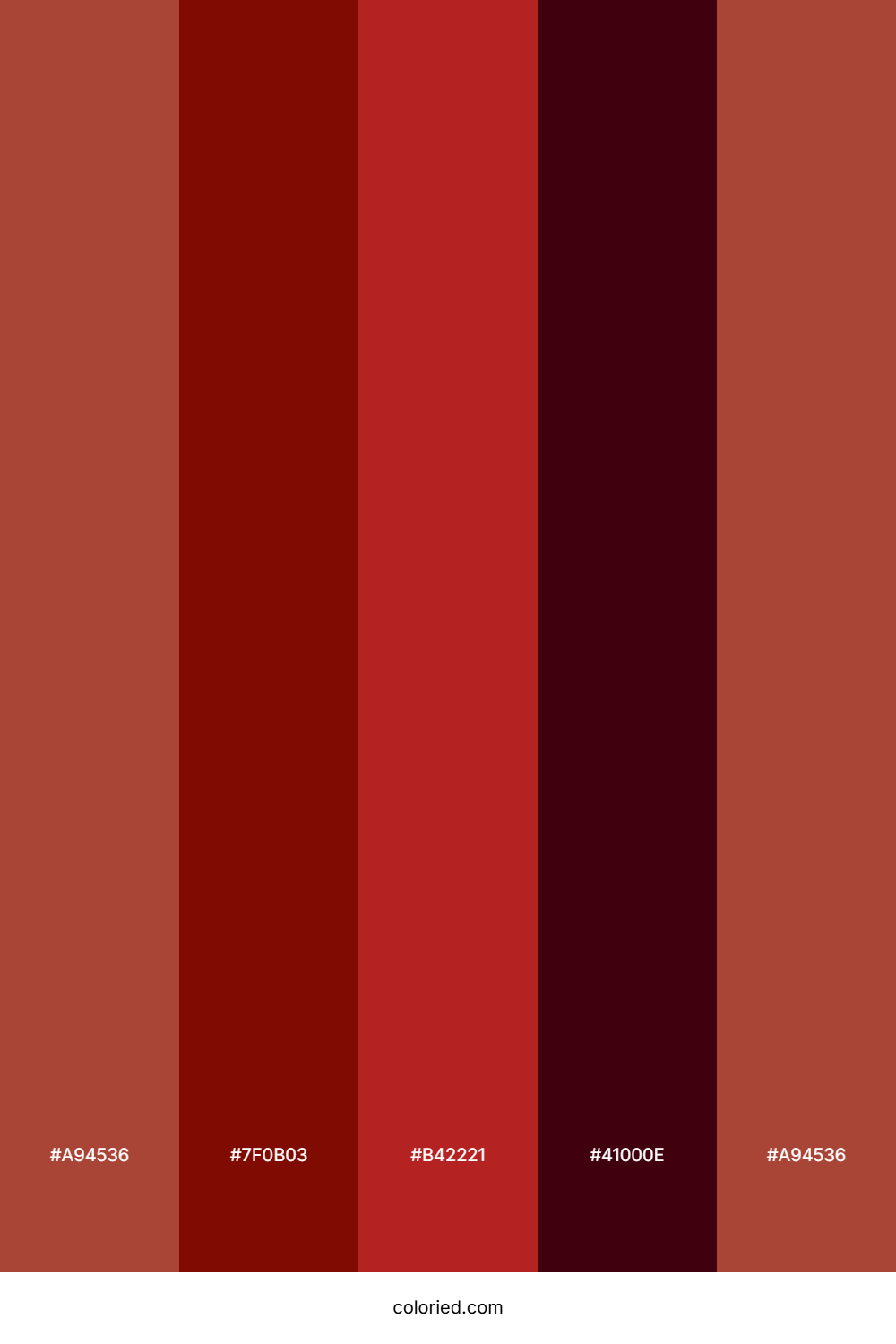Burnt Red And Dark Maroon Color Palette