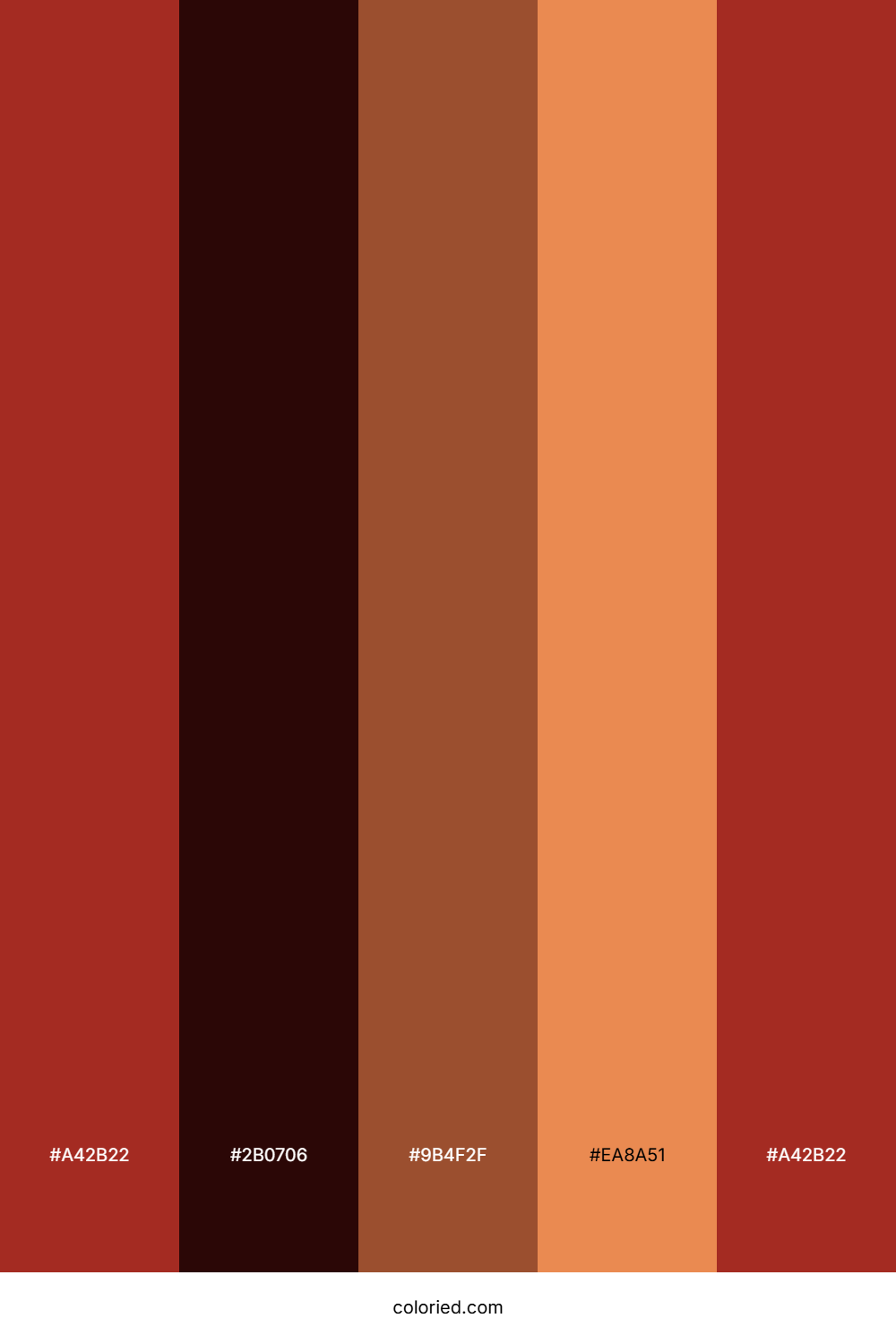 Burnt Sienna And Mahogany Color Palette