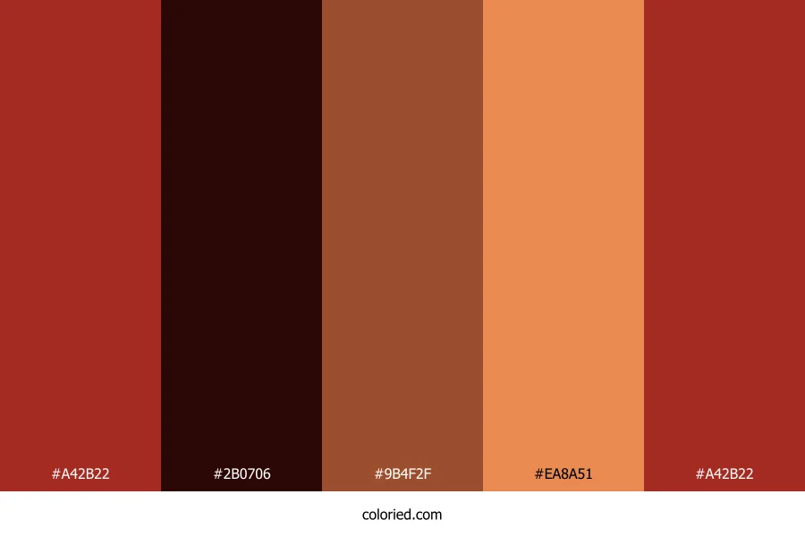 Burnt Sienna and Mahogany Color Palette