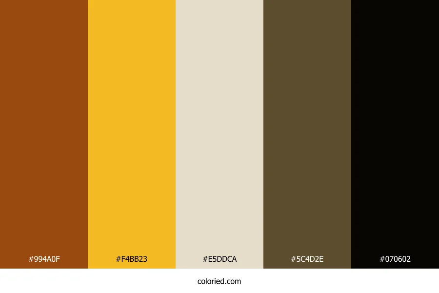 Burnt Sienna Honey Color Palette