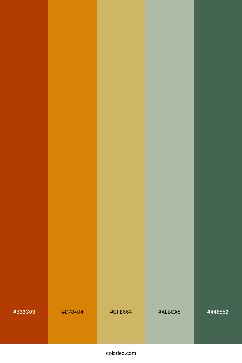 Burnt Sienna Sunrise Palette