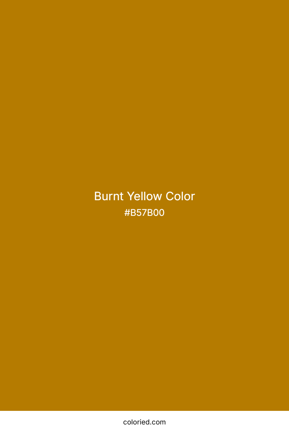 Burnt Yellow Color
