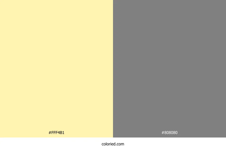 Butter Yellow and Gray Dress Combination