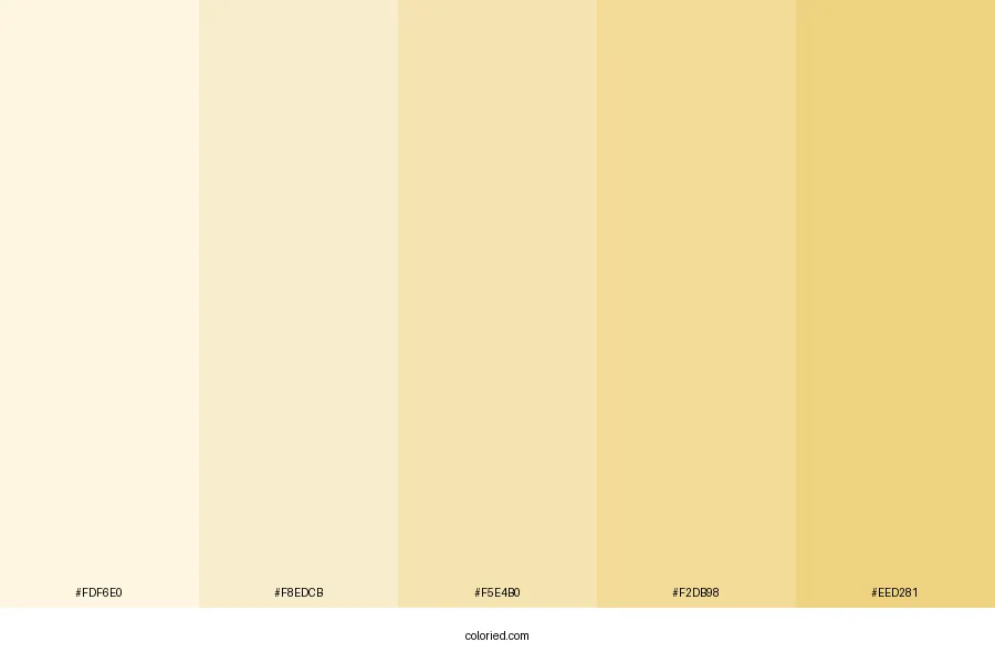 Buttermilk Yellow Color Palette
