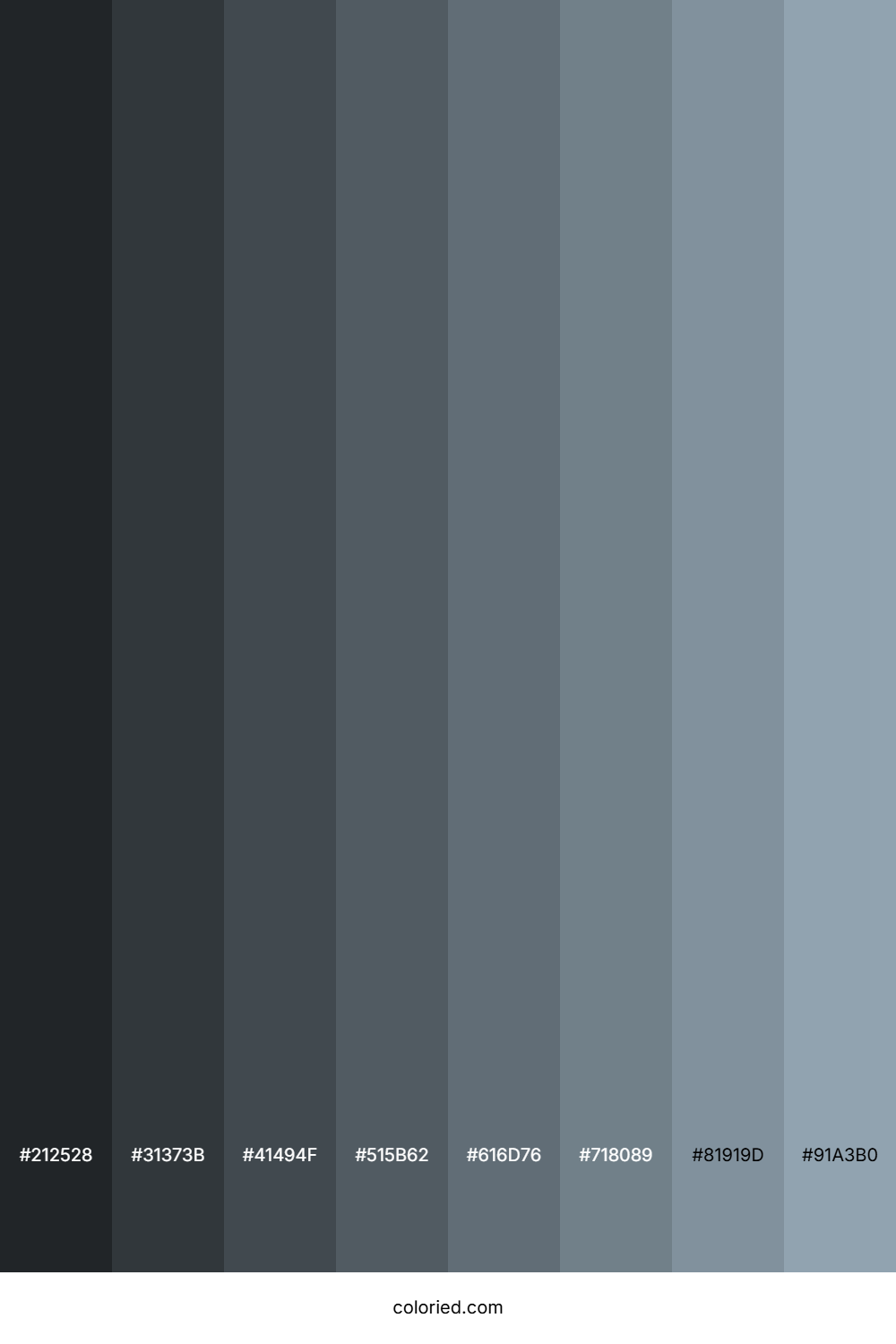 Cadet Grey Color Shades