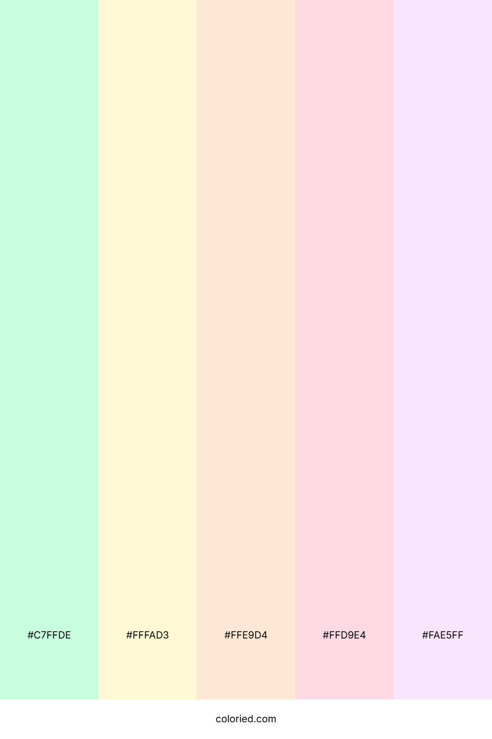 Candy Pastel Rainbow Color Palette