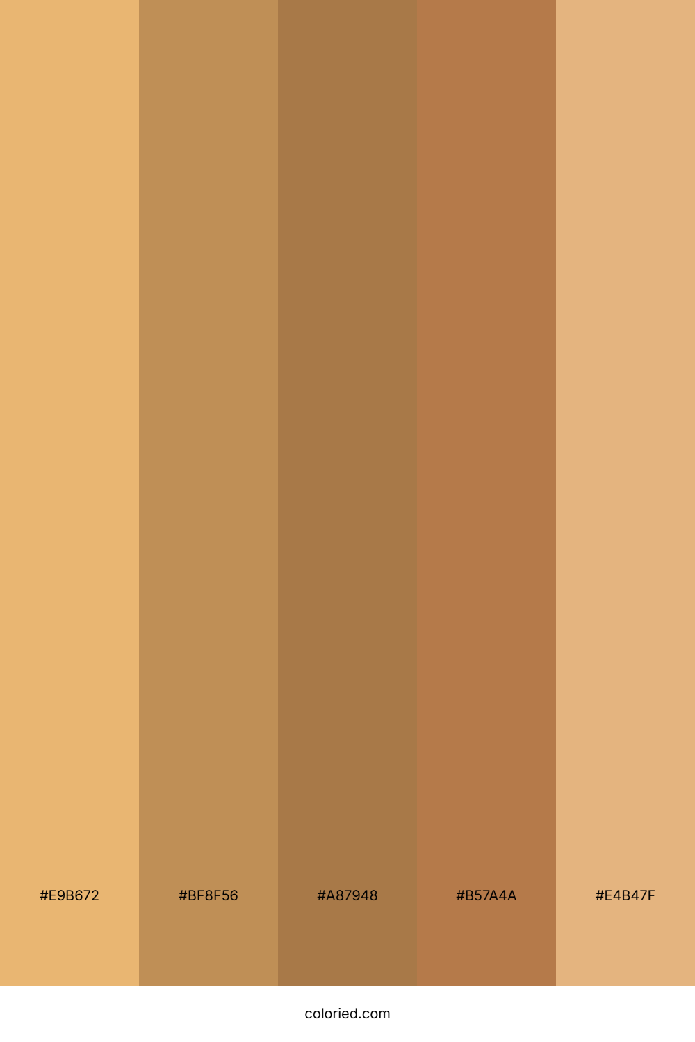 Caramel and Amber Color Palette