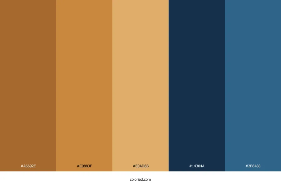 Caramel and Blue Color Palette