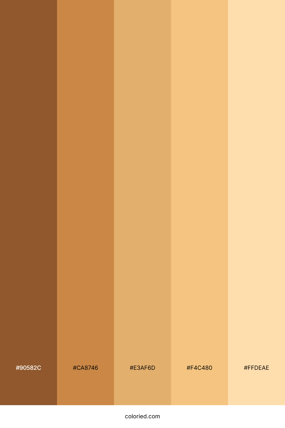 Caramel Brown and Honey Beige Color Palette