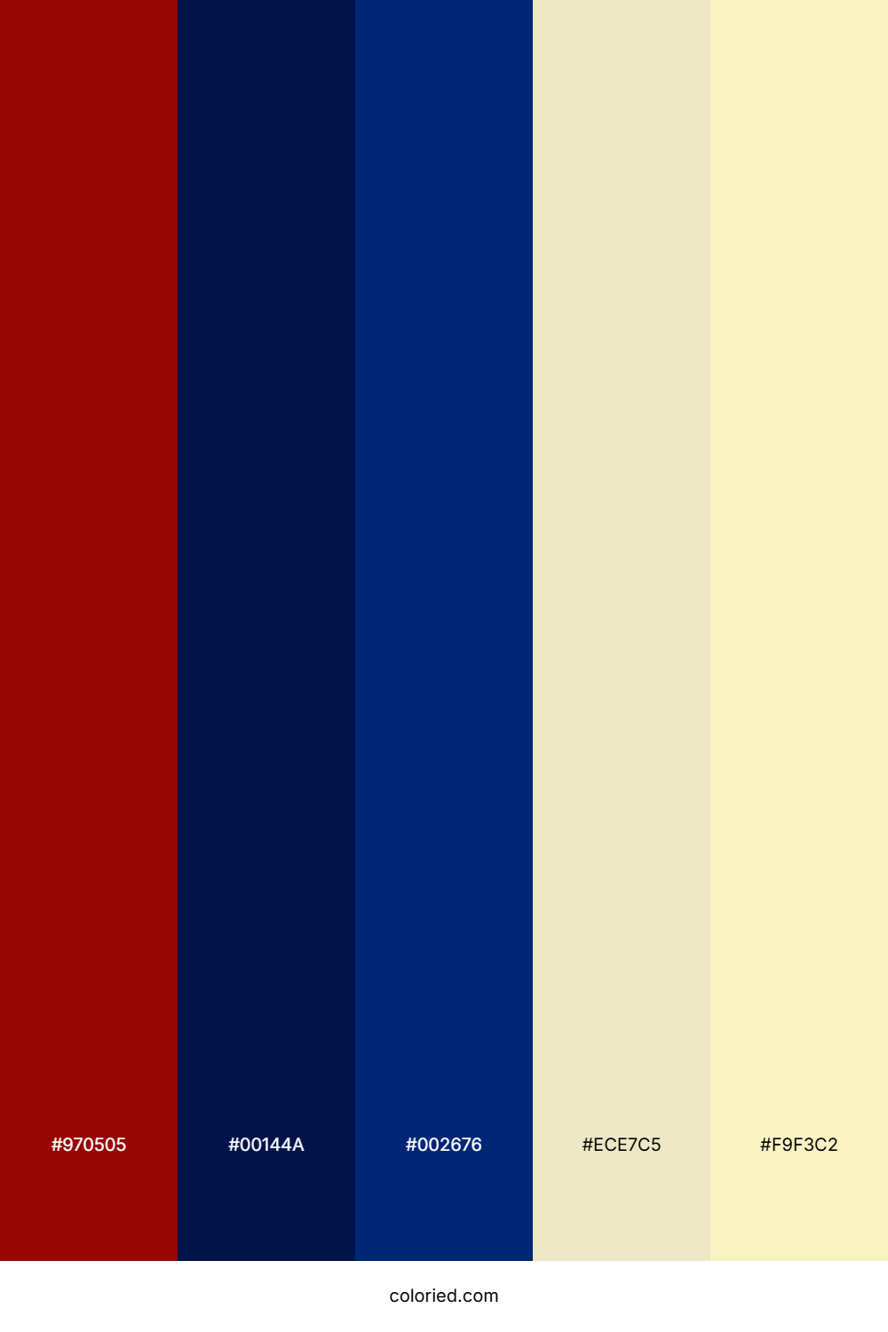 Cardinal and Navy Color Palette