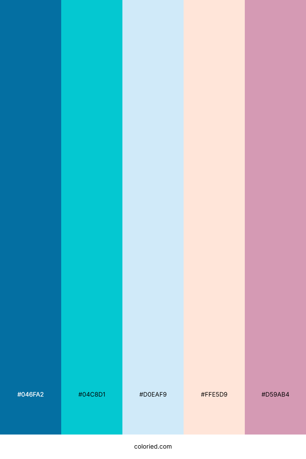 Cerulean Cloud Rose Color Palette