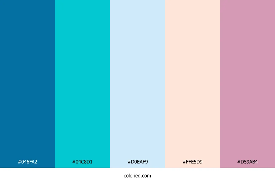Cerulean Cloud Rose Color Palette