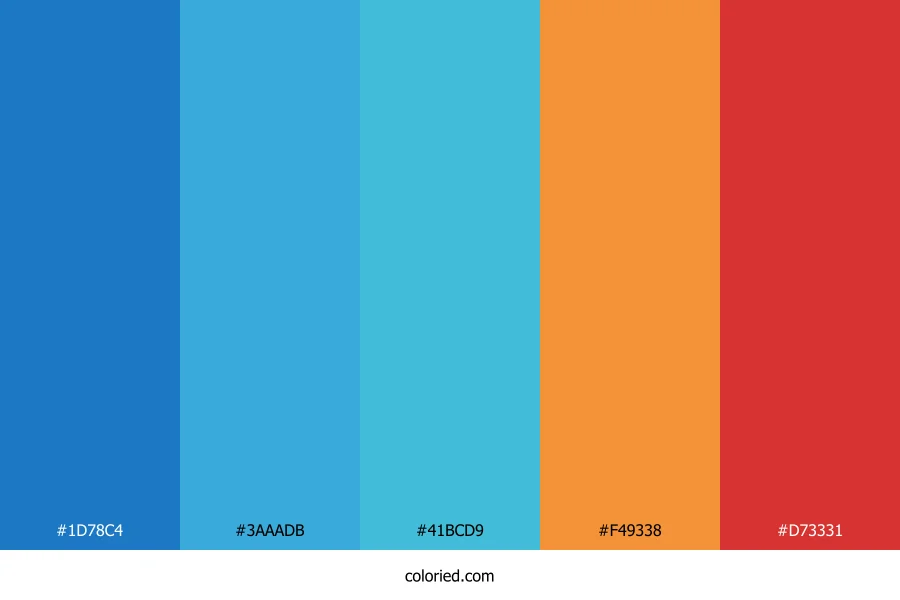 Cerulean Flame Breeze Color Palette