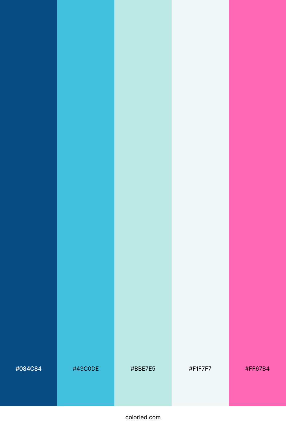 Cerulean Ice Mist Color Palette