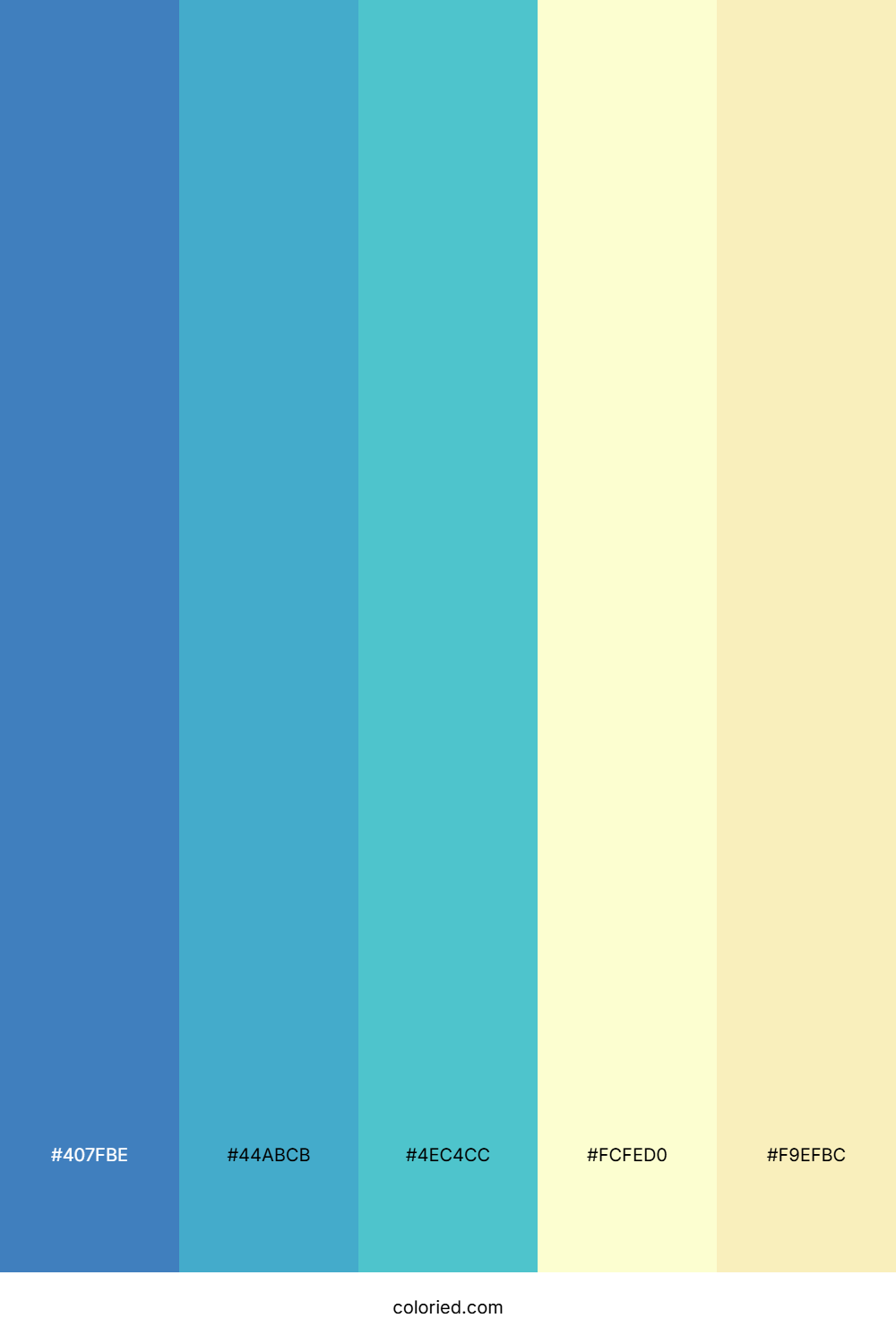 Cerulean Sky Cream Color Palette