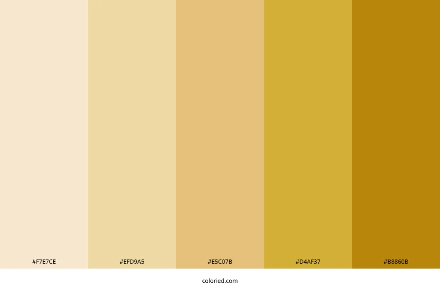 Champagne Gold Color Palette