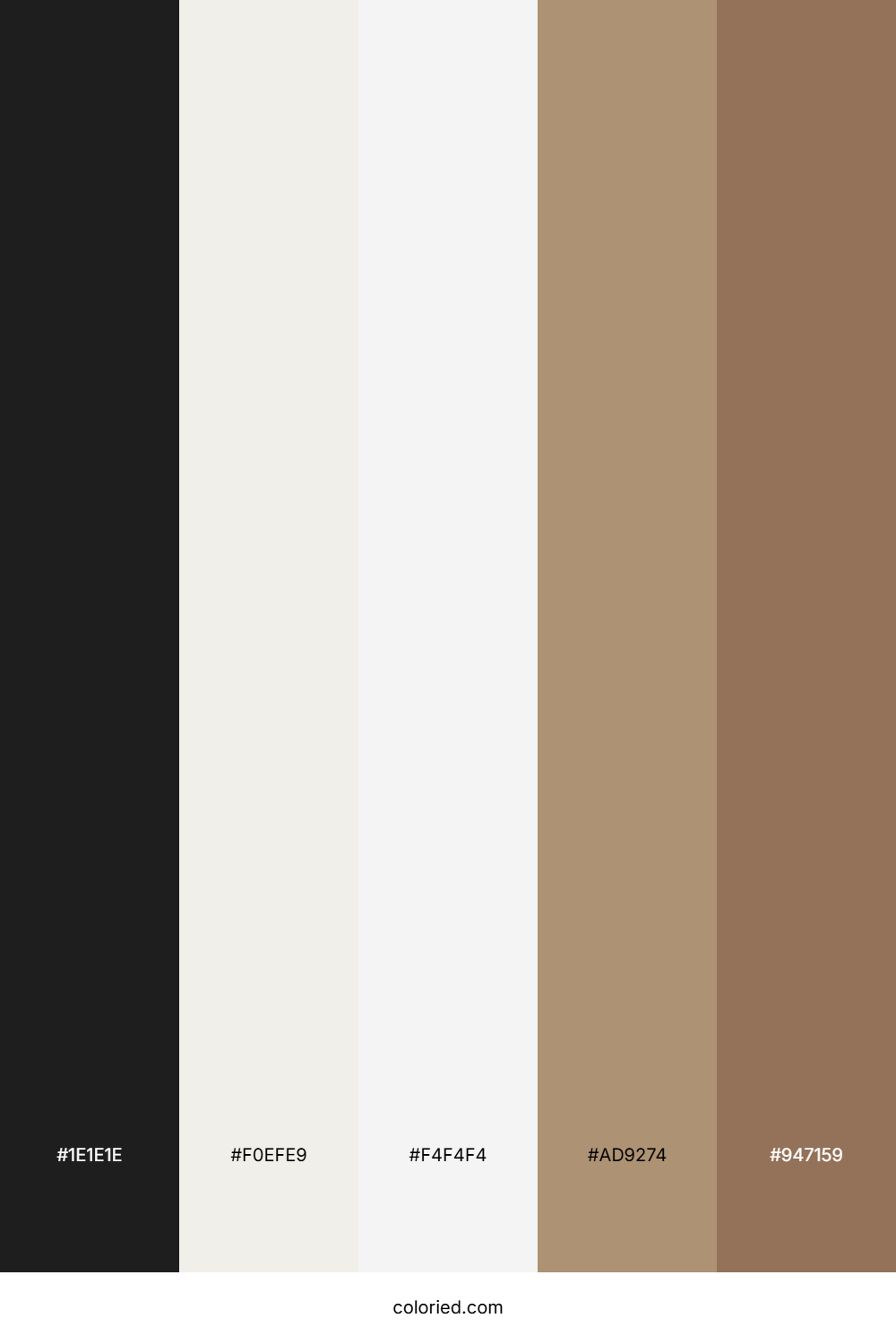 Charcoal And Cream Color Palette