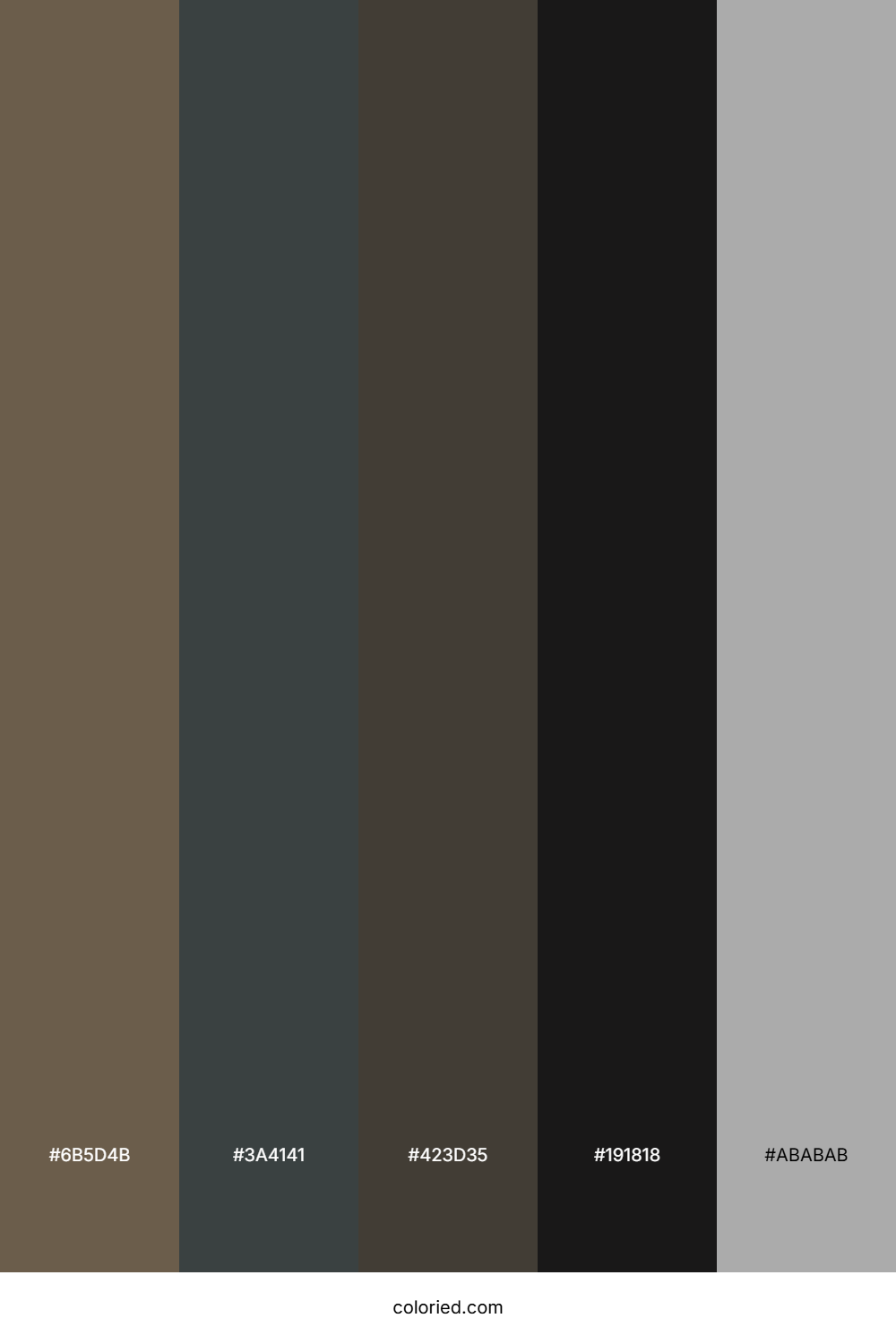 Charcoal and Walnut Color Palette