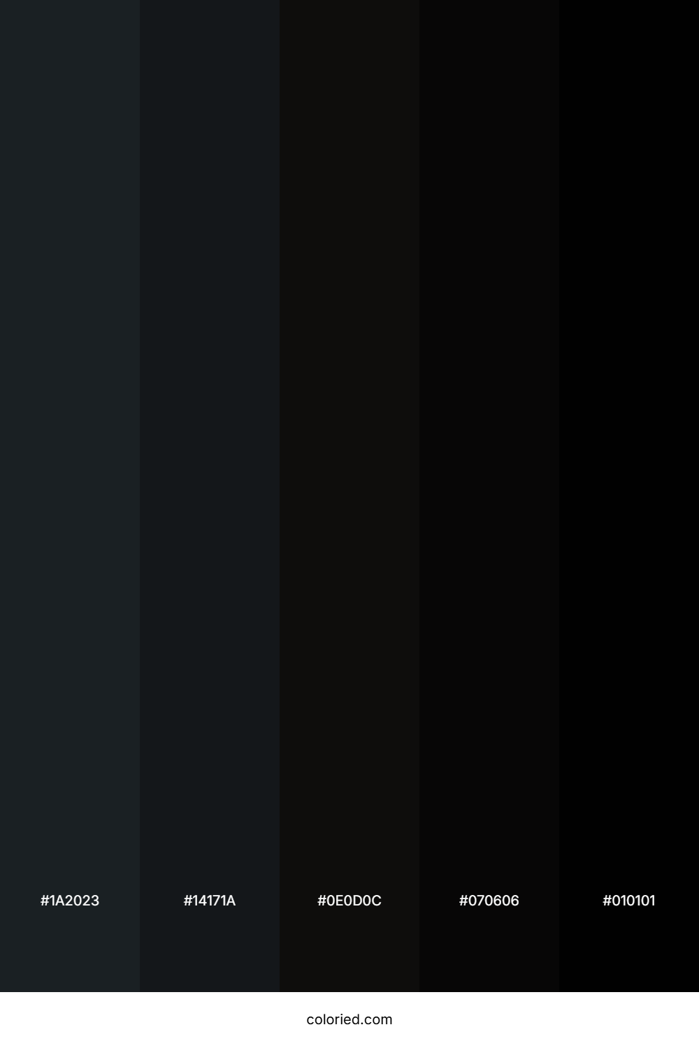 Charcoal Black and Jet Black Color Palette
