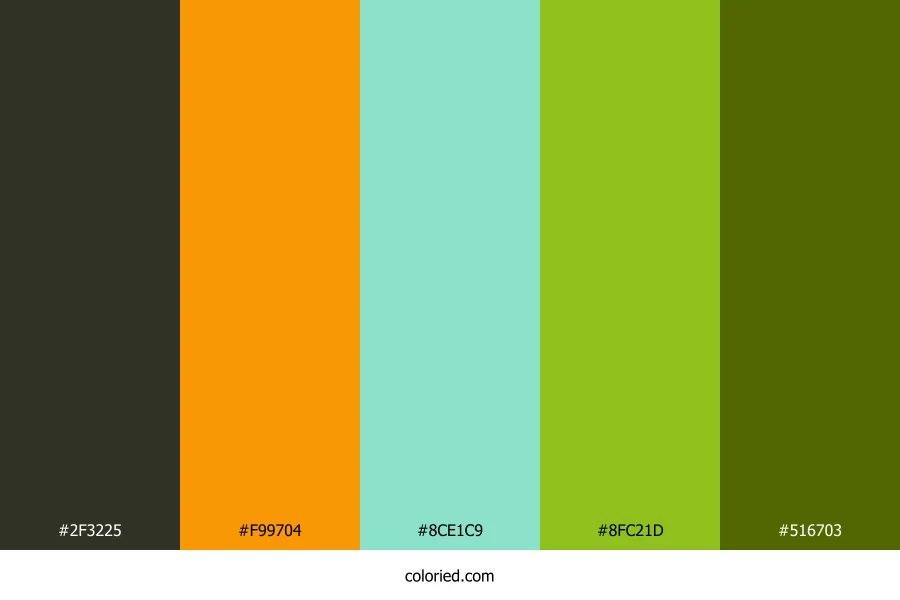 Charcoal Citrus Mint Color Palette