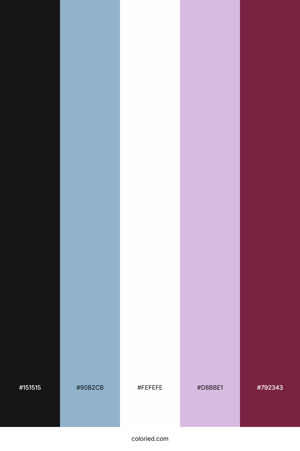 Charcoal Lilac Dream Color Palette