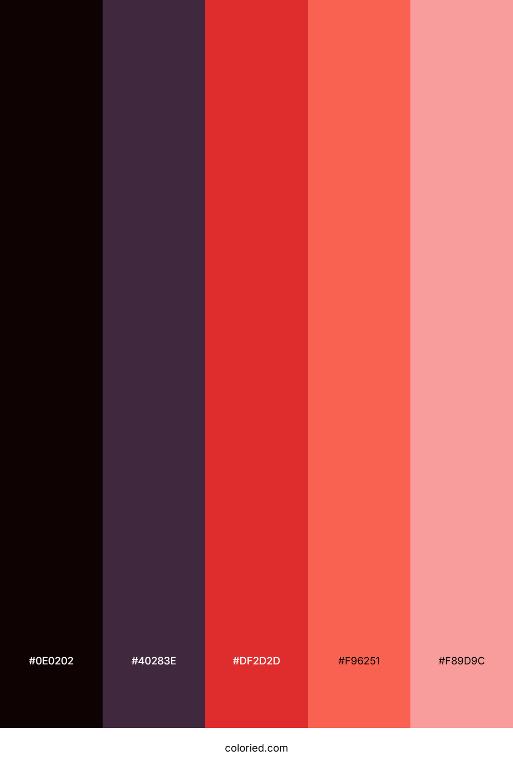 Charcoal Ruby Sunset Palette