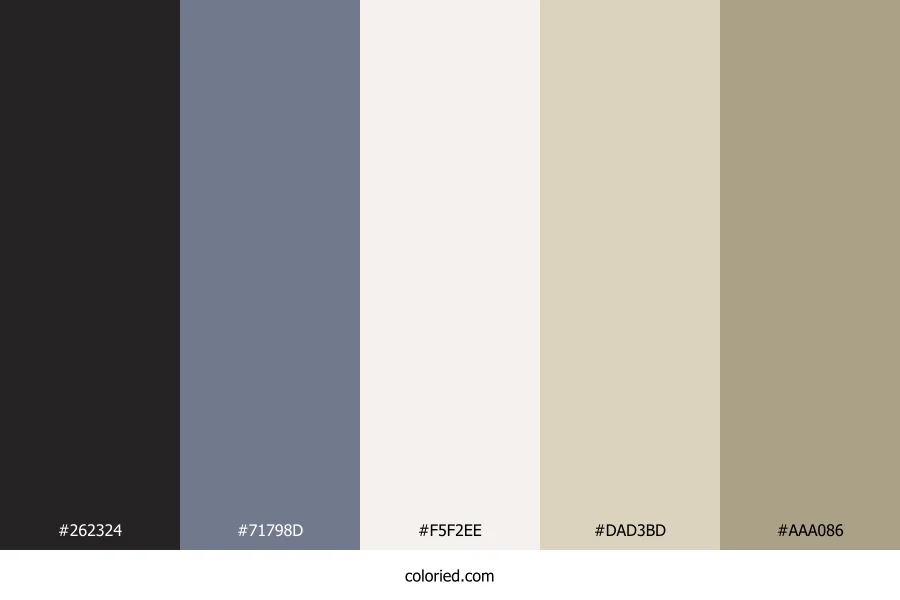 Charcoal Stone Linen Color Palette