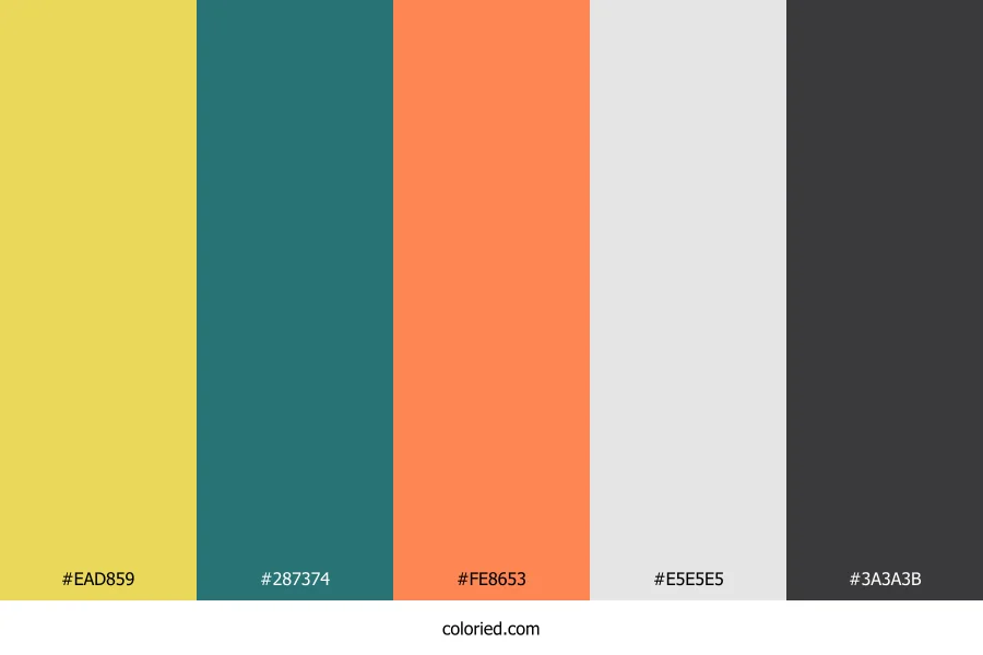 Charcoal Sunset Haze Color Palette