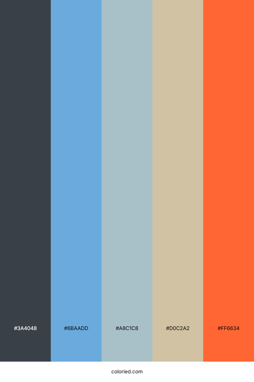 Charcoal Wave Ember Color Palette