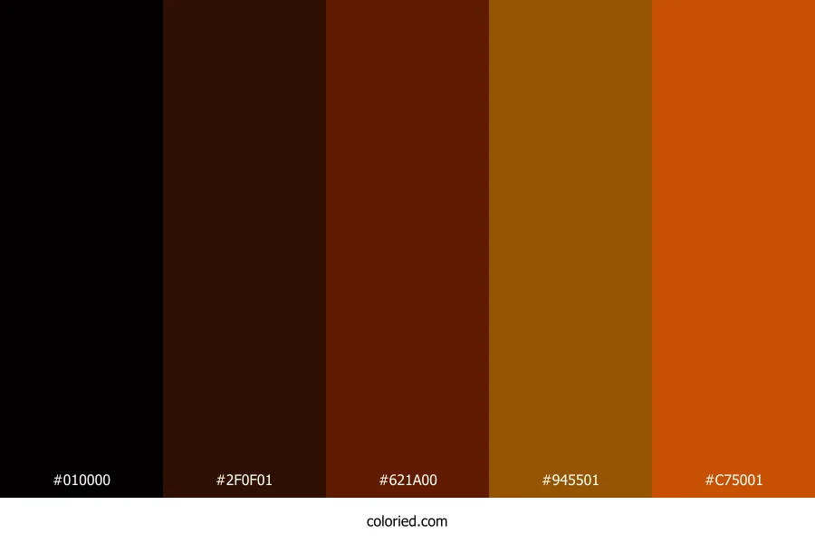 Charred Wood Ember Color Palette