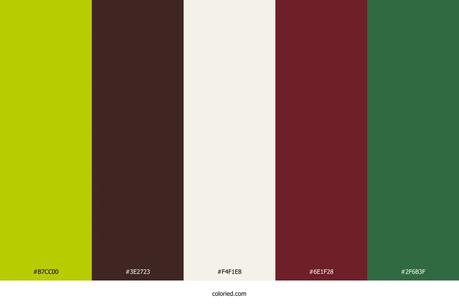 Chartreuse Wedding Color Palette